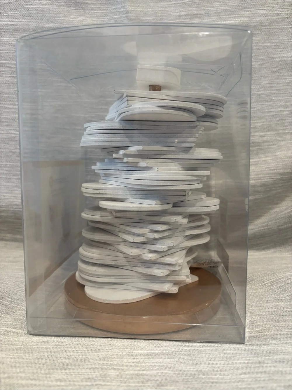Celebrate It White and Gold Stacking Hearts Guest Book